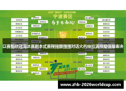以赛前欧冠淘汰赛剧本式赛程提醒强强对话火药味拉满预期值爆表决
